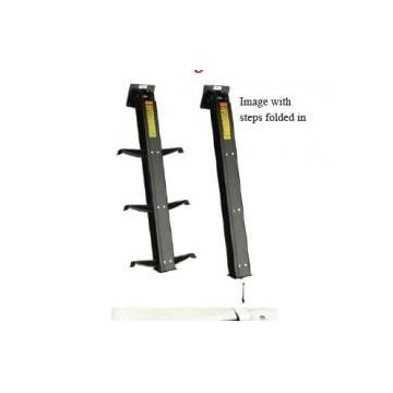 Ladder semi-automatic 3 steps transom mount Eez-In Black powder coated Aluminium