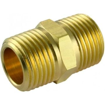 Nipple w/Male Head NP Brass 3/8