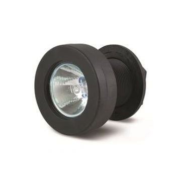 Docking Light Halogen Flush Mount 12V 35W MR16 Flat Lens Black Bezel