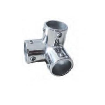 Stanchion Fitting 3-Way Corner 7/8" Stainless Steel 316