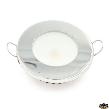 Light LED 12/24V White 3000K 250Lm 3.6W IP65 72mm OD recessed ceiling mount