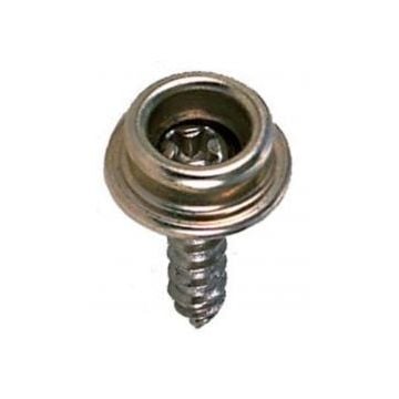 Fastener stud SS "durable type" for canvas to surface use with 5/8" self tapping screw