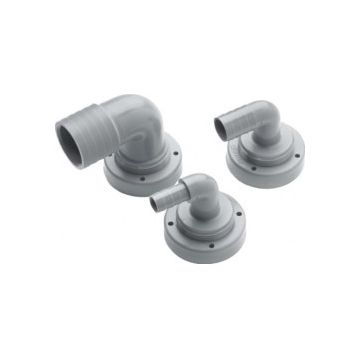 Tank fitting RT38B Dia. 38mm 90 deg. hose connector for rigid tank