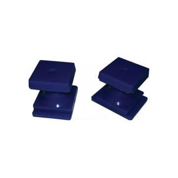 Seat shock absorber 13"x7"x2" with provision for mounting seats of 6" centre hole (anodized Aluminium)